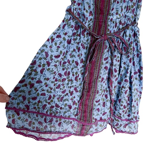 POUPETTE ST BARTH Olive Floral Dress - Blue and Pink Size Small - Picture 5 of 8